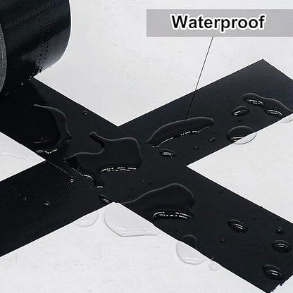 Wide Duct Tape, Industrial Grade 30Yards (90 ft) 4 Inch Black Tape, 9 Mil Heavy-Duty, Waterproof, Strong, Flexible, No Residue, for Crafts & Home Improvement (Black, 4'' x 90ft)