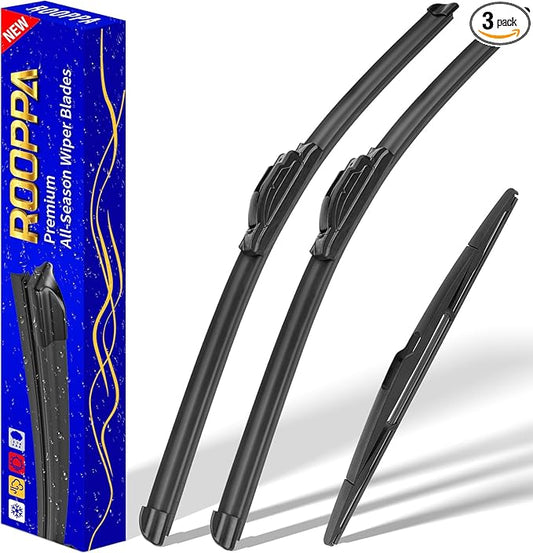 3 wipers Replacement for BMW X3 2004-2010, Windshield Wiper Blades Original Equipment Replacement - 22"/20"/14" (Set of 3) U/J Hook