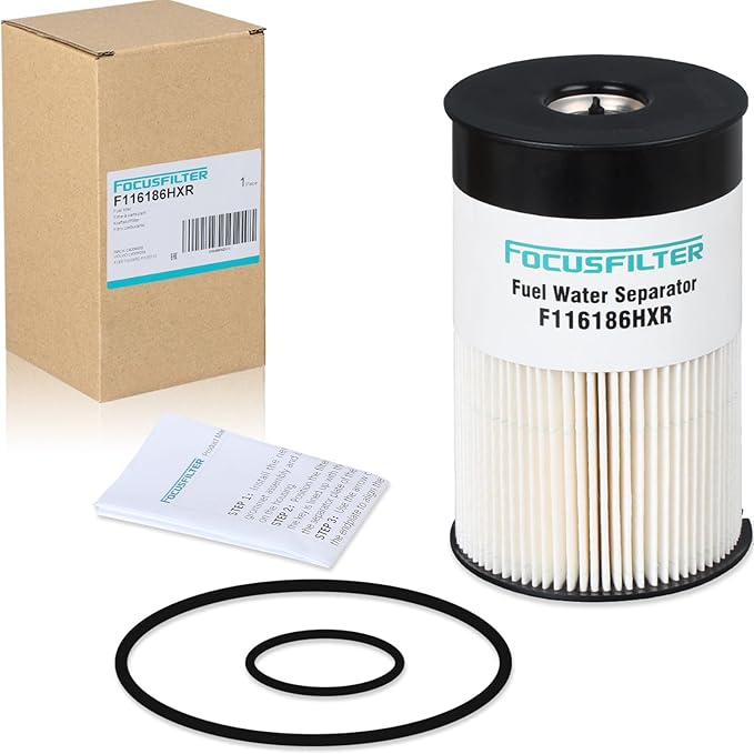 FOCUSFILTER OEM Grade Fuel Water Separator Filter, Replaces Fleetguard FS20313, 24009059, 24009058, Compatible with Volvo D11 D13 D13TC, fits Mack MP8HE MP7 MP8 Engine, Davco 386 separator housing