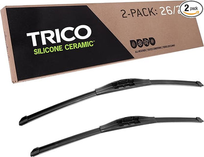 TRICO Silicone Ceramic Automotive Replacement Windshield Wiper Blade, Ceramic Coated Silicone Super Premium All Weather includes 26 inch & 24 inch Beam blades for Select Sprinter Models (90-2624)