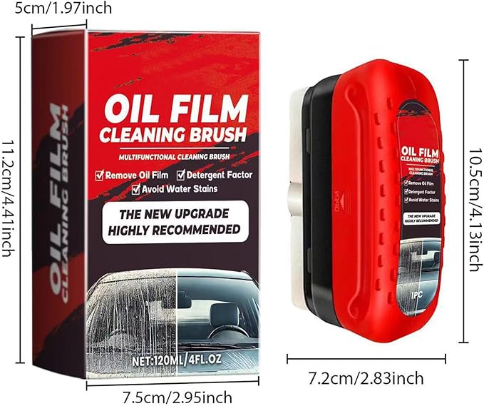 Goswar 2Pack Automotive Oil Film Cleaning Brush for Car Windows, Glass Cleaning Board, Oil Film Brush Improves Clarity and Visibility, Car Glass O il Film Remover