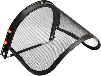 Face Shield and Bracket Combo Steel Wire Visor for Hard Hat Protector when You Are Trimming Garden or Logging Black Accessories