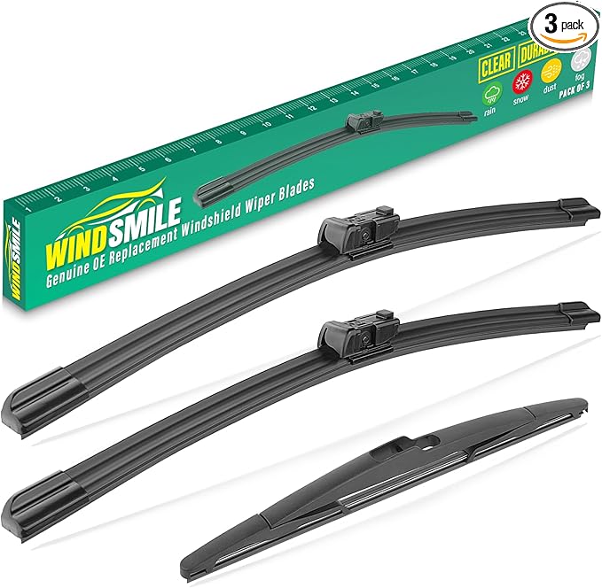 26" 20" 14" Windshield Wiper Blades Replacement for Volvo XC60 2012 2013 2014 2015 2016 2017 Premium All Weather Front Rear Wipers Set - OEM Quality (Pack of 3)