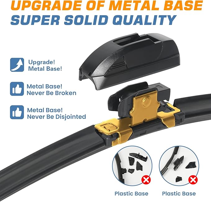 GSPSCN 3 Wipers For Acura RDX 24-19 /INFINITI QX50 22-19，QX55 23-22 /Mitsubishi Outlander 20-14 /Nissan Murano 23-15，Original Equipment Windshield Wiper Blades 26"+18"+12" (Set of 3)