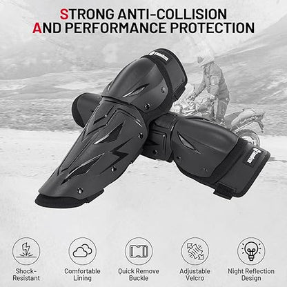 Tanden Motorcycle Knee Pads for Men Knee and Shin Guards, Motorcycle Leg Protection Armor Motocross Knee Guards Dirt Bike Pads Adjustable Crashproof Adults Protective Gear
