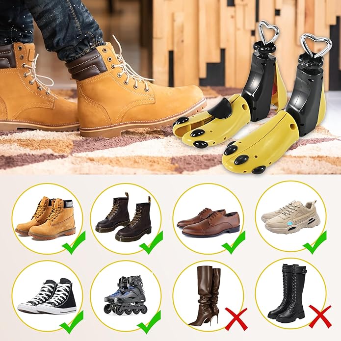WANNUOQI Shoe Stretcher For Women Men,Boot Stretcher Women Men,Shoe Expander Widener Stretch Length Width