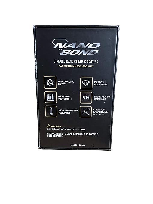 Nano Bond Professional Ceramic Coating for Cars - High Gloss Paint Protection Kit, UV & Corrsion Resistant for, Wheels, Glass, Plastic, Easy Application, Ultra Hydrophobic, Long Lasting, Shine, 30ml