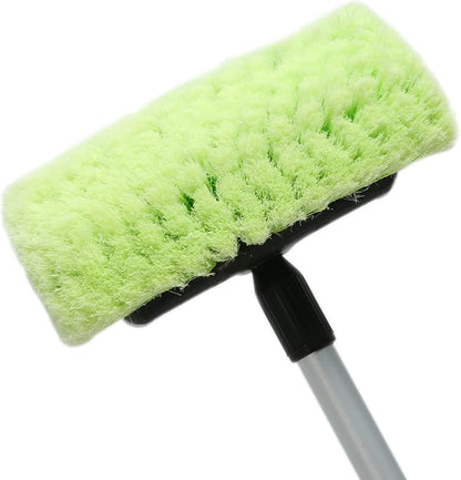 Forgrace 12" Car Wash Brush with Soft Bristle Auto RV Truck Boat Camper Car Exterior Washing Heavy Duty Tri-Level Dip Green