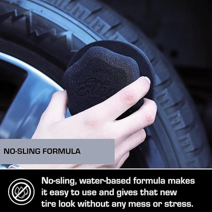 Ethos Graphene Shine - Trim & Tire Shine Spray, High Sheen, Non Greasy, Sling Free Finish! Conditions and Protects Rubber with UV Protection (16 Oz)