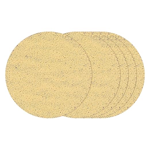 Kozelo 10 Pcs Sanding Discs 1 Inch 120 Grit Hook and Loop Random Orbital Sandpapers Suitable for Drywall Sander Wood Metal Furniture, Yellow