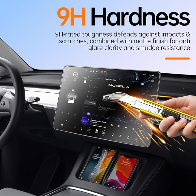 DGXWLLW Screen Protector for Tesla Model S 2023-2026 Model X 2023-2026 with Alignment Kit Matte Front Back Tempered Glass TouchScreen Dashboard Protective Anti Glare Fingerprint 9H Hardness