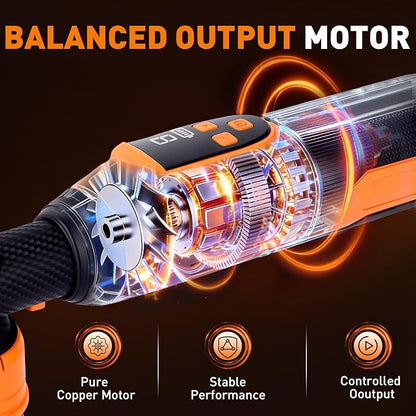 Protmex Cordless Mini Buffer Polisher - 1.2/1.6/2 Inch Car Polisher w/ 8 Variable Speed 2500-6000RPM - RO/DA Car Polishing Machine w/ 22 Pads - Small Polisher for Car Detailing Polishing Waxing, Short