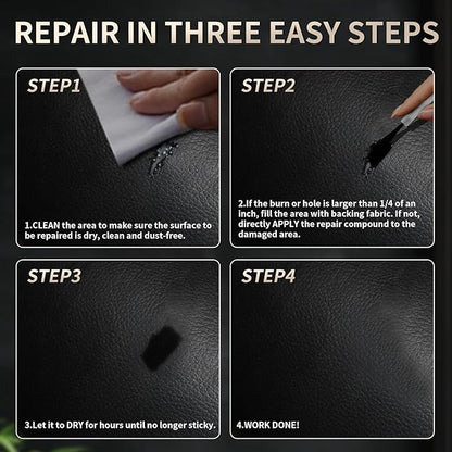 2025 New Advanced Leather Repair Gel, Upgrade Leather Repair Kit for Car Seat Vinyl Repair Kit, Professional Leather Repair Coloured Cream Gel, Multifunctional Couch and Jacket Repair Kit (Coffee)