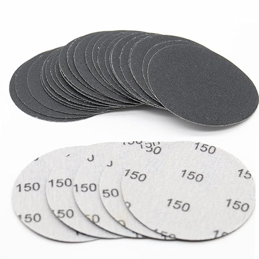 30pcs Sandpaper 3 inch Sanding Discs Hook and Loop 150 Grits Wet Dry Sandpaper for Random Orbital Sander Automotive Metal Sanding Polishing