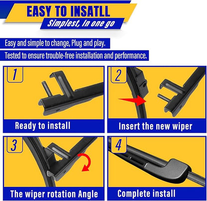 2 wipers Replacement for BMW 3-Series 4-Door E90 E91 06/2006-08/2009 325xi 328i 328xi 328ixDrive 330i 330xi 335i 335xi M3, Windshield Wiper Blades Original Equipment Replacement - 24"/19" (Set of 2)