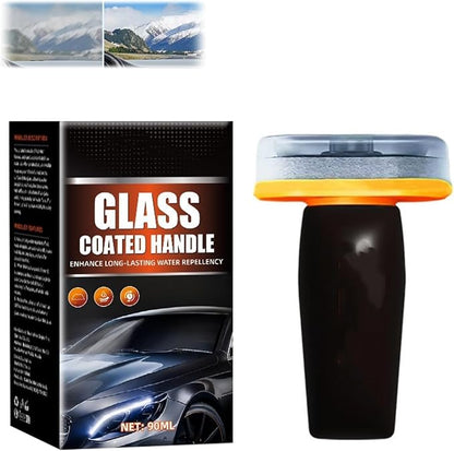 HISKI Car Oil Film Cleaner,Handheld Glass Oil-Film Remover, Car Glass Cleaner Oils Film Cleaning Brush,Glass Guard Windshield Cleaner & Oil Films Remover Emulsion Coating for Cars Window (1PC)