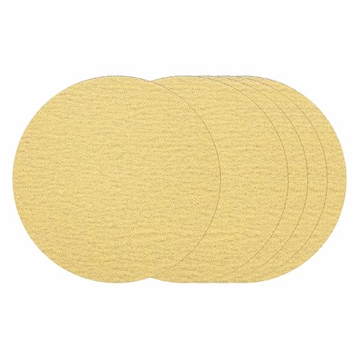 Kozelo 10 Pcs Sanding Discs 8-7/8 Inch 80 Grit Hook and Loop Random Orbital Sandpapers Suitable for Drywall Sander Wood Metal Furniture, Yellow