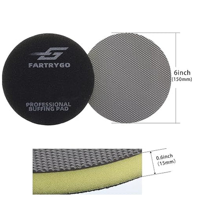 6” Clay Pad for Car Detailing, Synthetic Surface Prep Clay Disc, Clay Bar Replacement Tool for Auto Detailing, Removes Overspray & Contaminants, Hand or Pneumatic Polisher Use, Reusable