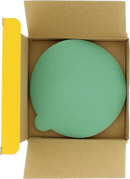 Dura-Gold Premium 6" Green Film PSA Sanding Discs - 500 Grit (Box of 25) - Self Adhesive Stickyback Sandpaper for DA Sander, Finishing Fine Cut Abrasive - Sand Automotive Car Paint, Woodworking Wood