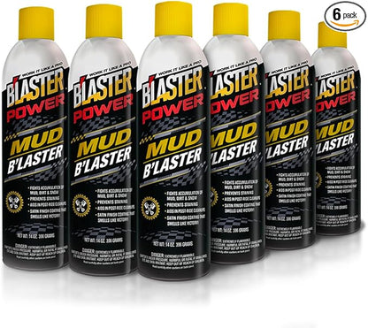 B’laster Mud Defender Spray – Power B’laster for Off-Road Vehicles – Non-Stick Barrier Helps Prevent Mud Buildup, Speeds Up Cleanup, Detailing Supplies for UTVs, ATVs & More – 15oz (Case of 6)
