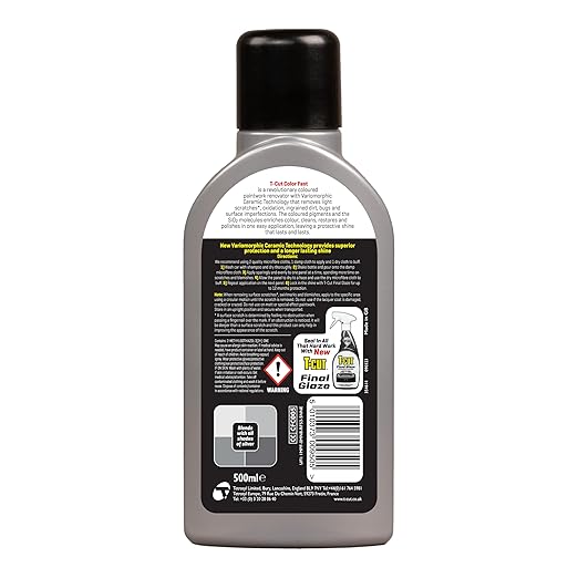 T-Cut Dark Silver Scratch Remover Color Fast Paintwork Restorer Car Polish, 13 Colors Available, 17 Fl Oz
