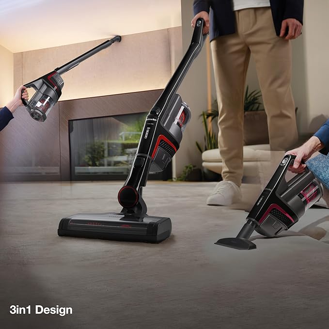Miele Triflex HX1 Plus Cordless Stick Vacuum Cleaner, 60 min runtime, Obsidian Black / Red