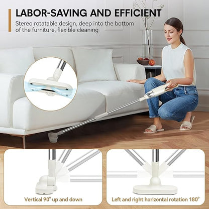 VANKICO Handheld Vacuum Cleaner, 2-in-1 Mini Cordless Vacuum Cleaner, USB Rechargeable Car Vacuum Portable, Quickly Dust Removal, for Hardwood Floor, Carpets, Pet Hair, Car, Office & Home Cleaning