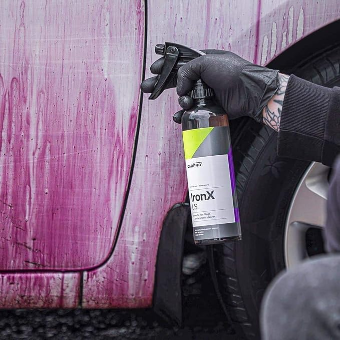 CARPRO IronX Iron Remover: Lemon Scent - Stops Rust Spots and Pre-Mature Failure of the Clear Coat, Iron Contaminant Removal - 500mL with Sprayer (17oz)