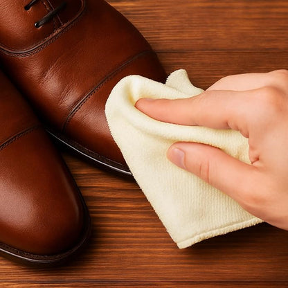 10 Pcs Shine Shoes Cloth Kit Polish Dauber Applicators Cleaning Leather Shoes Boots Microfiber Care Cloths Suede Cleaner