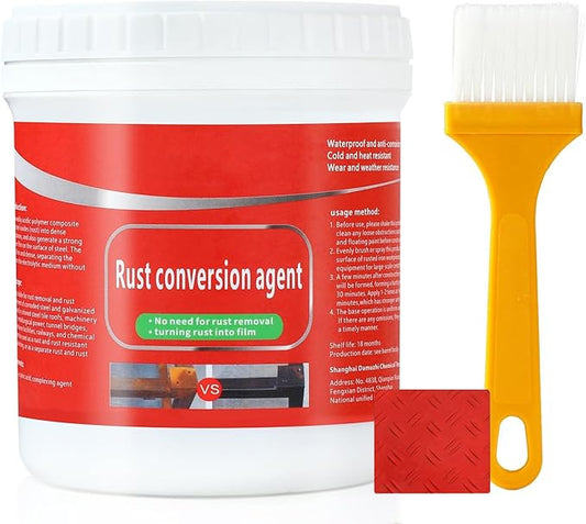 winblot Rust Conversion Agent 300g, Multi-Functional Anti-Rust Paint, Water-Based Metallic Paint, Rust Remover for Metal,Universal Anti-Rust Paint Rust Removal Conversion Agent (red)