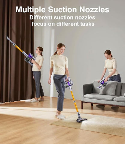 MBYULO Cordless Vacuum Cleaner, 450W 48Kpa Powerful Stick Vacuum, Up to 70Mins Rechargeable Battery, Vacuum Cleaners for Home Anti-Tangled Lightweight Handheld for Hardwood Floor, Carpets, Pet Hair