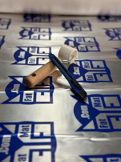 FatMat Butyl 50mil 300 SQ FT Sound Deadener/Dampening Without Logo (Tool Kit Included) (Without Logo, 300 SQ FT)