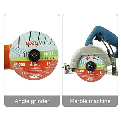 LOZLIN 3-Pack 4.5" Diamond Multi-Purpose Saw Blades - Heavy Duty Angle Grinder Discs for Cutting Marble/Quartz/Stone/Tile/Metal/Plastic (Nano-Diamond, 3)