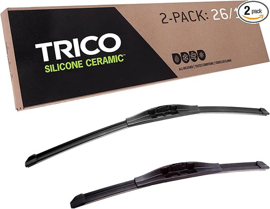 TRICO Silicone Ceramic™ (90-2617) 26 & 17 Inch Pack of 2 Automotive Replacement Windshield Wiper Blades For my Car, Super Premium All Weather Beam Blade for Select Vehicle Models