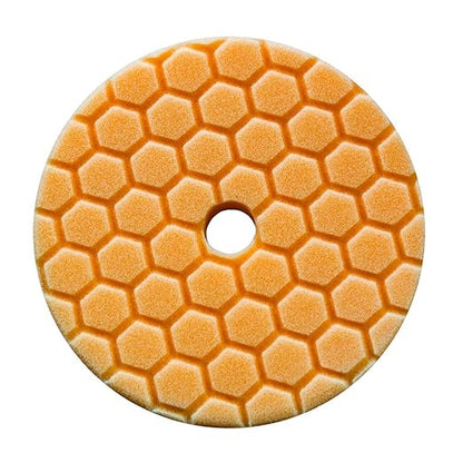Chemical Guys BUFX112HEX6 Hex-Logic Quantum Medium-Heavy Cutting Pad, Orange (6.5 Inch Pad Made for 6 Inch Backing Plates)
