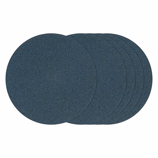 Kozelo 25 Pcs Sanding Discs 8-7/8 Inch 80 Grit Hook and Loop Orbital Sandpaper Suitable for Metal Wood Furniture DIY Grinding and Polishing, Blue