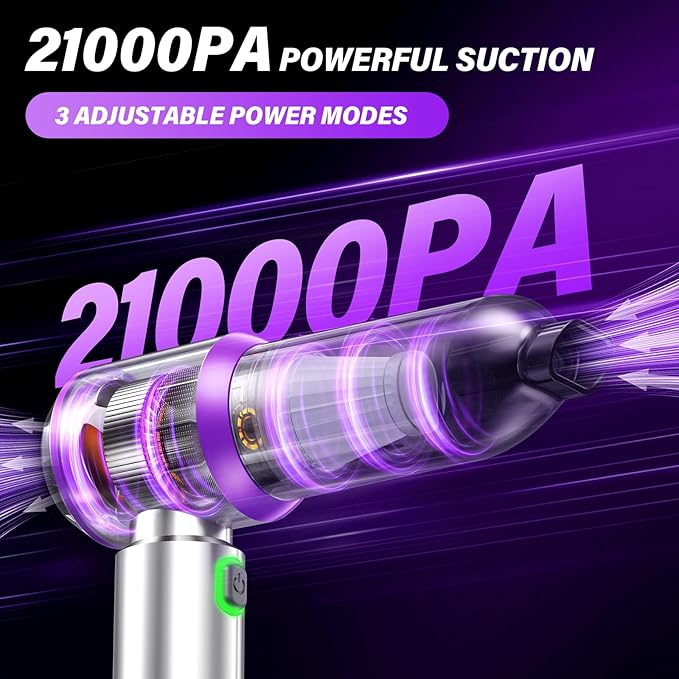 AURACIA Handheld Car Vacuum (Grey-purple)