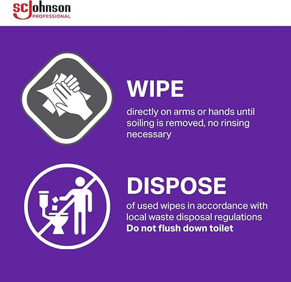 SC Johnson Professional Kresto Cherry Wipes for Heavy Duty Cleaning, 4-Pack of 130-count Buckets, Hand Cleaning Wipes for Mechanics and Other Professional Use