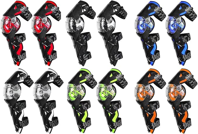 Tempsnow Knee and Shin Guards Motorcycle Protective Gear for Adults Hard Collision Avoidance Motocross Racing Knee Protector Shin Guards Motorbike Knee Guards Shin Protector