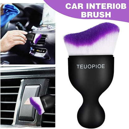Car Interior Cleaning Brush, Car Duster Interior,Car Detailing Brush Dusting Brush,Car Interior Cleaning Tool, Auto Soft Hair Car Brush,Auto Interior Dust Brush for Air Vents(Purple)