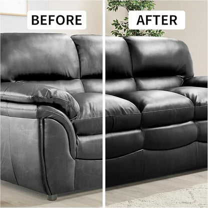 Leather Recoloring Balm Black Leather Color Restorer for Couches,Leather Dye Paint Leather Color Restorer Leather Fade Scratch Repair for Car Seats Furniture Shoes Boots Purse Jacket Belt Gloves
