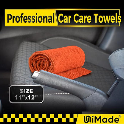 Microfiber Cleaning Cloth, 24 Pack Reusable Microfiber Towels for Cars Lint Free Cleaning Shop Towel Rags for Home Kitchen Automotive Bar Mechanic Restaurant Garage, 11"x 12", Multicolor