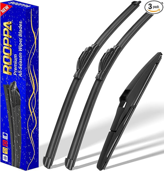 3 wipers Replacement for 2018-2022 jeep compass, Windshield Wiper Blades Original Equipment Replacement - 24"/18"/10" (Set of 3) U/J HOOK