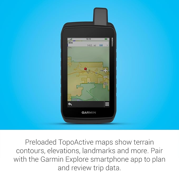 Garmin Montana® 710, Rugged GPS Handheld Navigator with Large 5-inch Glove-Friendly Touchscreen, Satellite Imagery and Maps for Routing on Roads and Trails