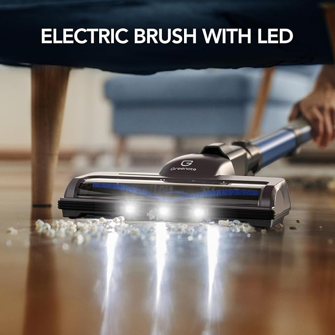 Greenote Cordless Vacuum Cleaner, 22Kpa Powerful Suction, 190W Strong Brushless Motor with 6 in 1 Lightweight Stick Vacuum, 30 Min Max Runtime Rechargeable Vacuums for Home Pet Hair Carpet Hard Floor