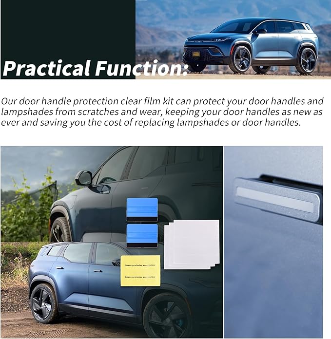 XTPTFABS Door Handle Protection Film Kit Compatible with Fisker Ocean 2023 2024 (Handle Protection Film)