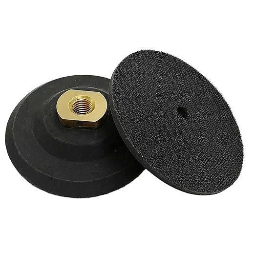 KEEYWOLT 4 Inch Polishing Backing Pad Rubber Backer for Diamond Polishing Pad Holder Hook and Loop Connector 5/8"-11 Thread