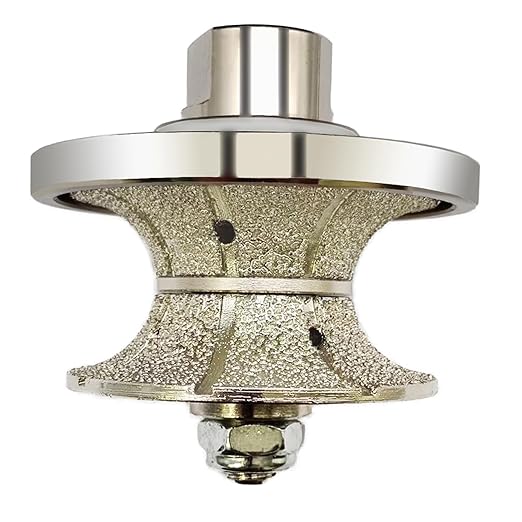 VANEPIC V30 Diamond Full Bullnose Profile Wheel Diamond Hand Profiler Router Bit Wheel Vacuum Brazed with 5/8-11 Thread for Grinder Polisher Granite Marble Concrete and Countertop Edge Shaping