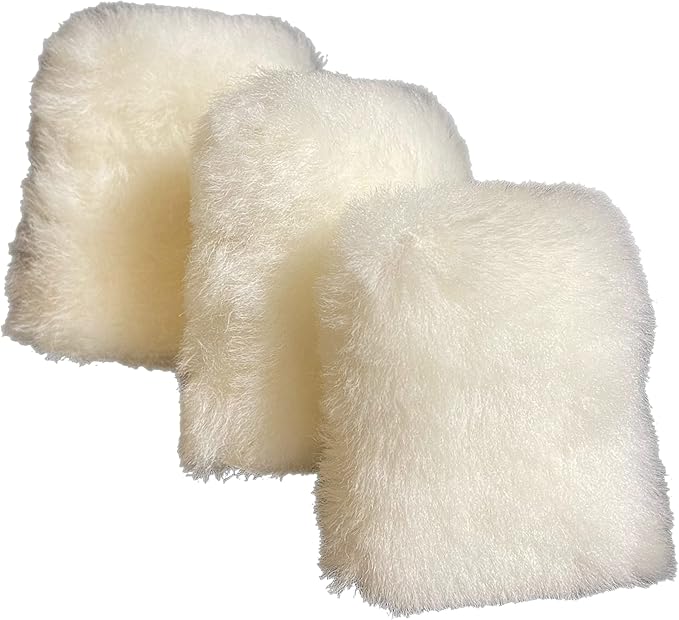 Genuine Lambswool Fingertip Mitt Applciator - Auto Detailing 2", 3" 4" (6, 3")