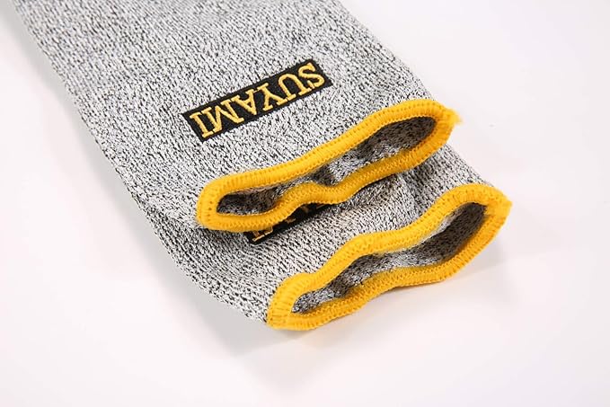 SUYAMI 2 Pairs Arm Protection Sleeves, Cut Resistant Sleeves Level 5 Protection, Slash Resistant Safety Arm Guards